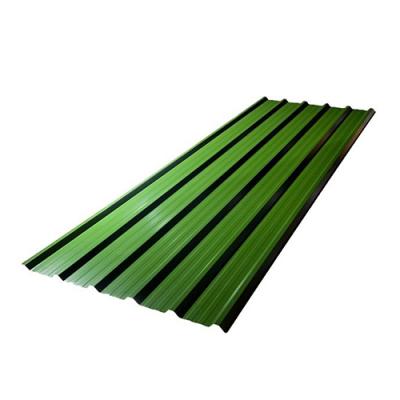 Colored corrugated roof plate